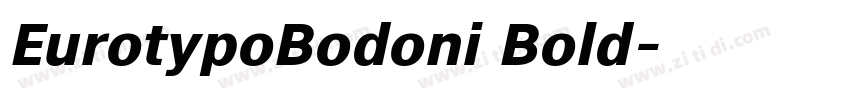 EurotypoBodoni Bold字体转换